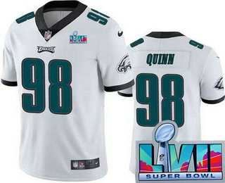 Men & Women & Youth Philadelphia Eagles #98 Robert Quinn Limited White Super Bowl LVII Vapor Jersey